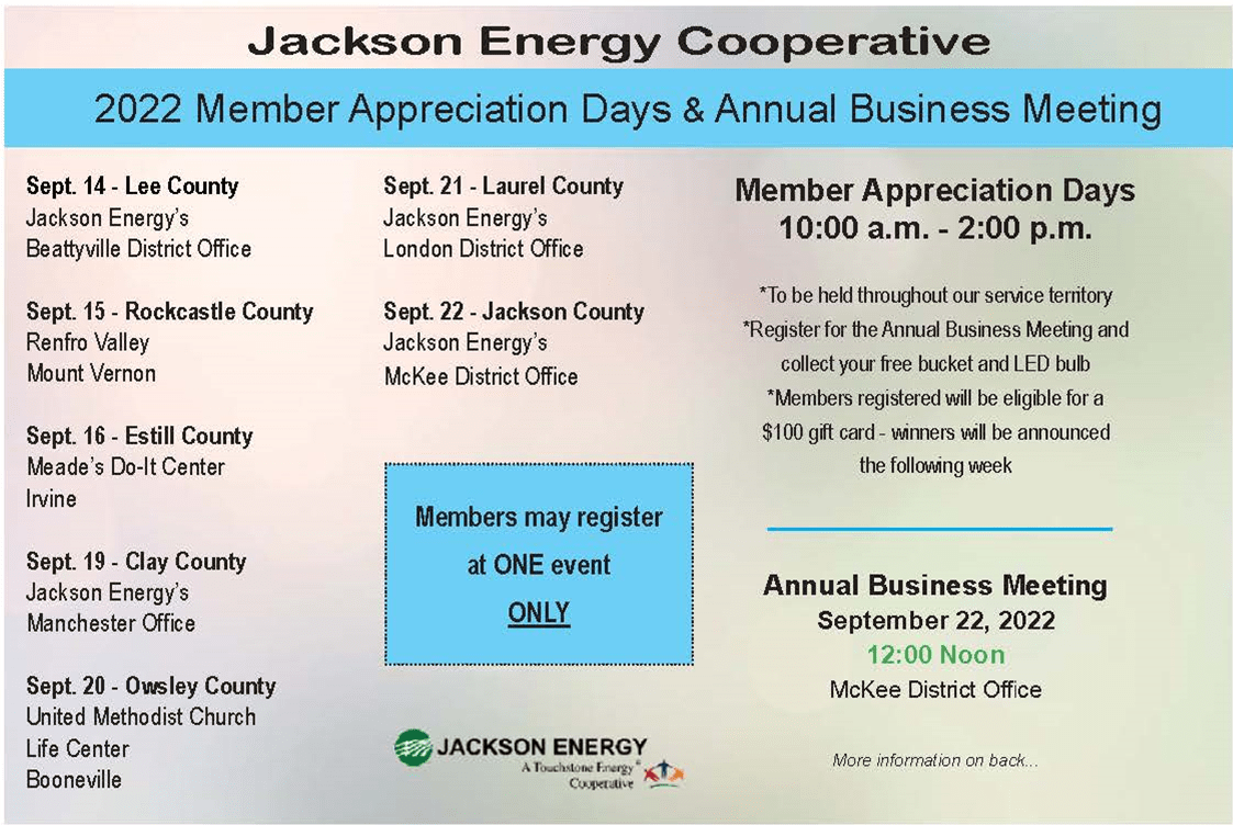 Annual Meeting / Member Appreciation Jackson Energy Cooperative